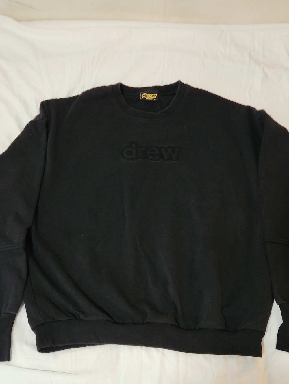 DREW House Black Embroidered Logo Crewneck Sweatshirt